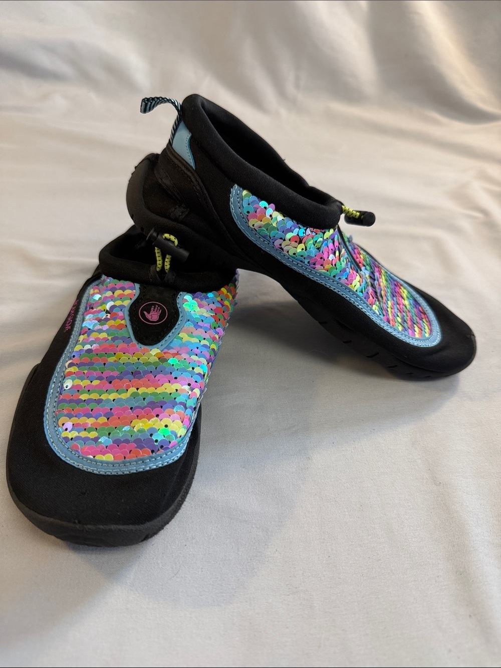 Body Glove - NWOT - Iridescent Sequin Water Shoes - Black with Multi